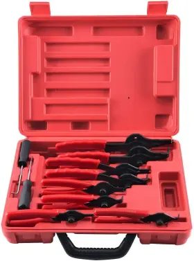 D0121 8milelake 11pcs Automotive Snap Ring Circlip Plier Tool Set With Case For Car Truck Repair