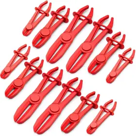 Sz6788 8milelake 12 Pack Red Hose Pinch Off Pliers Fuel Gas Lines Radiator Clamp Tool Set 3 Sizes