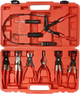 2145 Abn Universal Hose Clamp Pliers 9-piece Set Automotive Fuel - Oil Removal Kit