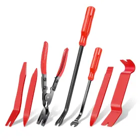 Amy-26-01 Aleric 7 Pcs Auto Trim Removal Tool Kit - Plastic Pry With Black