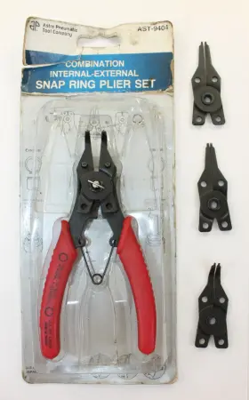 9404 Astro Pneumatic Snap Ring Pliers Internal External Multiple Jaws 6 Inch 6in