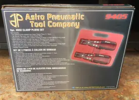 9405 Astro Pneumatic New Tool Company 2-piece Hose Clamp Pliers Set Case Lot