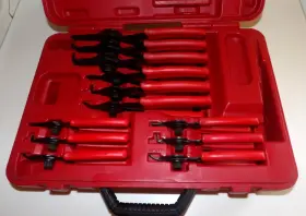 Atd-915 Atd Tools 12pc Retaining Ring Plier Set Red - Complete With Case Int / Ext Use