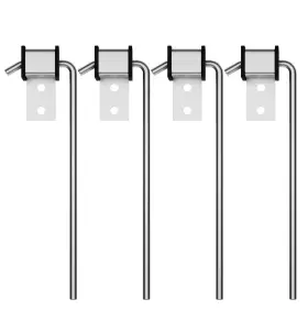 Apehr-g1-10in-4pc Aupar 4 Pack Exhaust Hanger Rod Universal Muffler With Rubber Isolator