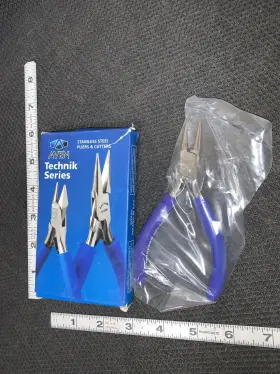 10306 Aven Technik Stainless Steel Smooth Jaw Round Nose Plier 1-11/64 Inch