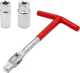 Besulen-socket3 Besulen 3pcs Car T-handle Universal Joint Spark Plug Socket Wrench Set Auto