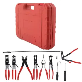 2zhf51 Bfo 9pcs Automotive Wire Long Reach Hose Clamp Pliers Set For Fuel Oil Water