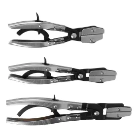 6m0bgj Bfo 3x Hose Pinch Off Pliers Set For Auto Coolant Fuel Brake Lines 8-12 Inch Ratchet Qme