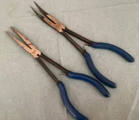 415bpp Blue Point 609bpp Tools 2pc Long 11 Inch Flat Needle Nose Bent Pliers Set -