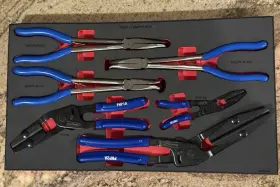 Fmpli38 Blue Point Hose Clamp Pliers Set New With Foam