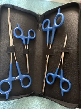 Mpk4a Blue Point 4 Pc Locking Mini-pliers Set With Case Blue-point Used