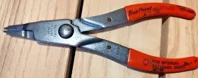 Pr-23a Blue Point 6-1/2 Inch Red Rubber Round Tip Internal Snap Ring Pliers Usa Tool
