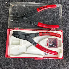 Pr-38 Blue Point Pr-37 Vintage Retaining Ring Pliers Set With Pr5 Tip Kit And