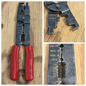 Pwc-12a Blue Point Pwc-12 By Snap On Wire Stripper Cutter Crimper Red Handle Usa