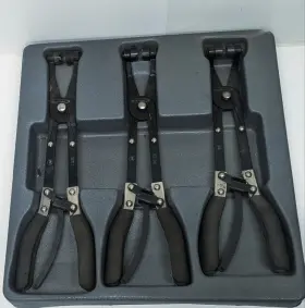 Hcp313 Blue Point / Snapon Snap-on Set Of 3 Adjustable Heavy Duty Hose Clamp Pliers