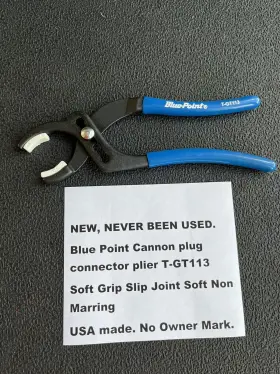 T-gt113 Blue Point Tools Connector Plier Cannon Plug Non Marring Soft Jaws New