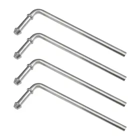 Bwbwnd-5977ct Bwbwnd 4 Pcs 90 Bend Exhaust Hanger Rods 3/8 X 7.6 Inch Bent Rod Universal