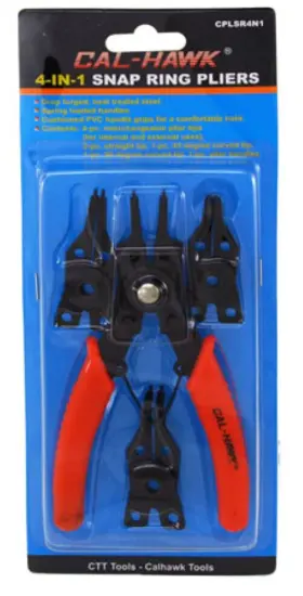 Cplsr4n1 Cal Hawk Snap Ring Pliers 4-in-1 Interchangeable Tips Retaining Rings