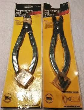 Cal-van 149 148 2pc Internal-external Snap Ring Pleirs With 4 Sets Interchangeable Bits