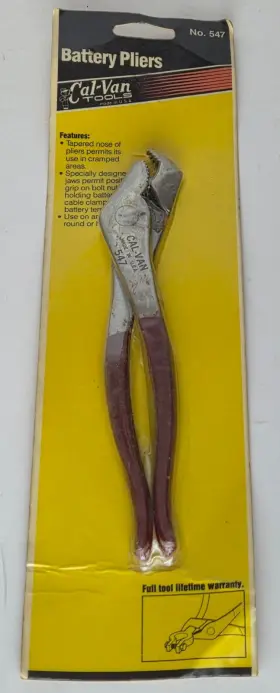 Cal-van Tools 047084005477 No. 547 Battery Terminal Pliers 7 Inch Rare Made In Usa New Sealed Vtg
