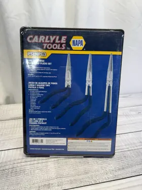 Pslnpg3 Carlyle Hand Tools Needle Nose Pistol Grip Pliers 3 Pcs Brand New Napa