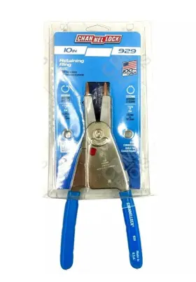 Channellock 025582390110 929 10 Inch Long Convertible Retaining Ring Pliers With Replaceable Tips