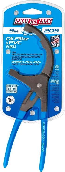 Channellock 025582614018 209 9 Inch Oil Filter/pvc Pliers