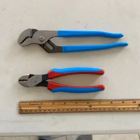 337cb Channellock 2pc Channel Lock Comfort Grip Pliers 420 -cutter Usa Very Lightly Used