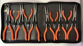 Cpl-104 Cornwell 10 Piece Long Plier Set Orange Dipped Handle
