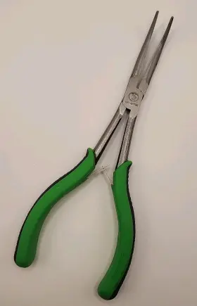 Cpl-3215ng Cornwell Tools Mini Long Reach 22 Bent Nose Pliers Green