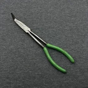 Cpl11g Cornwell 11 Inch Long Bent Needle Nose Pliers Green Grip 90 Degree