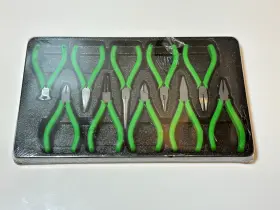 Cpl311ng Cornwell New Tools 10pc Precision Mini Pliers Set In Neon Green