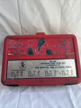 Ml-43r Cornwell Retaining Ring Kit 12 Pliers Set In Case Usa Made