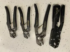 45028-45008 Craftsman Lot Of 3 Robo Grip Pliers And 1 Auto Lock Made In Usa