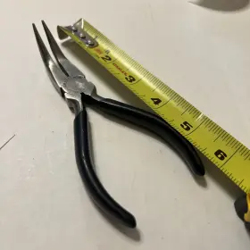 45083-c Craftsman Vintage Tools Rare Bent Needle Nose Pliers - C Stamp Black Grip -usa
