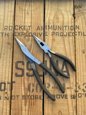 45085-45081 Craftsman Vintage Usa Long Reach 8 Inch 45085 And Needle Nose 45081 Wf Pliers Set