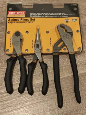 45129 Craftsman Sears Professional Tools Usa 3pc Gold Pliers Cutters Set Nos Vintage