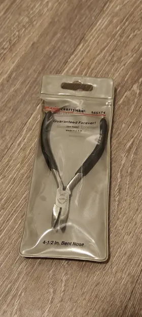 45174 Craftsman Sears Tools Usa Nos 4.5 Inch Mini Bent Needle Nose Pliers Pouch