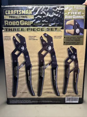 9-45191 Craftsman 45191 Vintage Professional Usa Robo-grip Set W Case And Guards