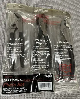 45385 Craftsman 45253 Nos Sears 3pc Plier Set Wf Usa Rare 45379 45074