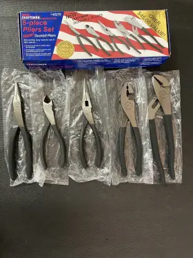 45275 Craftsman Nos Vintage 5pc Pliers Set Wf Usa Duckbill Long Nose Diagonal