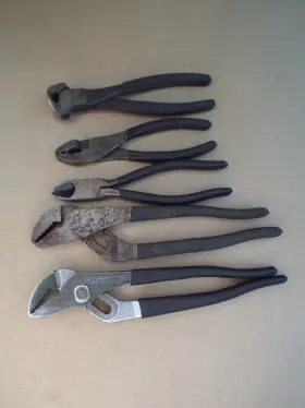 Craftsman 45381 45073 45378 45326 Vtg 5 Pliers Needle Nose Tongue And Groove Cutters Usa Work Well Read
