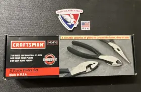 45103 Craftsman 45416 Nos Vintage 3pc Plier Set Usa Rare New 45074 45378
