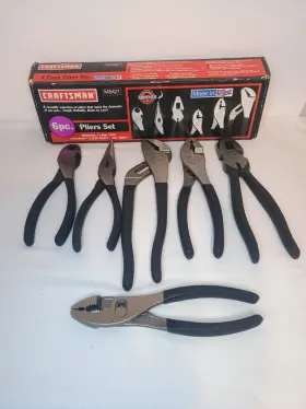 45421 Craftsman Vintage Nos Sears 6pc Pliers Set Wire Cutter Needle Nose Usa
