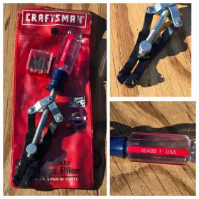 9-45488 Craftsman 45488 945488 Vintage Combination Snap Ring Plier In Pouch Usa Euc