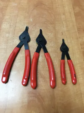 45489-45490 Craftsman Lot Of 3 Usa Snap Ring Plier 45490 2x 45489 Straight Tips