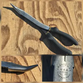 9-45596 Craftsman 45596 945596 Vntg Sears Usa Professional Long Reach Bent Nose Pliers Wf Euc