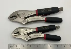 45714 Craftsman 45711 Vtg Usa Professional And Adjustable Locking Pliers Red Black