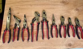 45757 Craftsman Sears Professional Usa 9pc Red Plier Set 3 Very Rare Htf