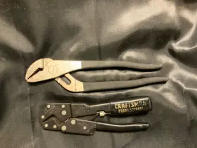 45307 Craftsman 46381 Vintage Plier Set 2pc Slip Jpint And Auto Lock 45381